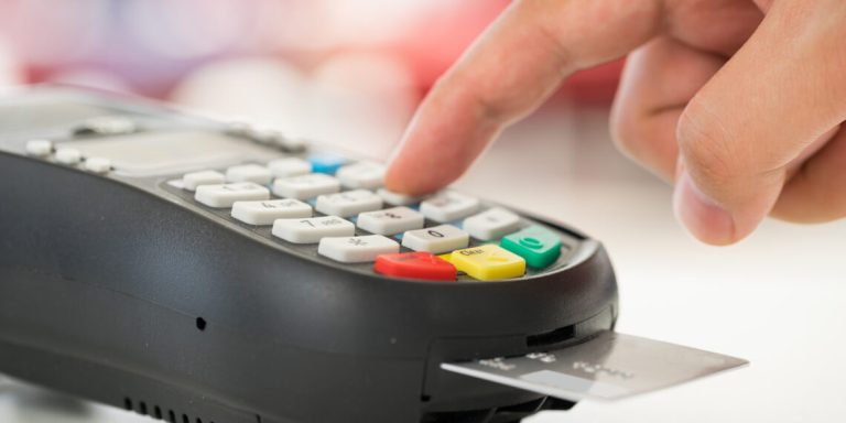 Credit card machine payment and dollar