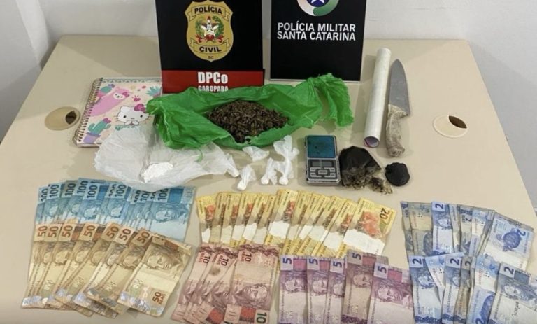 Material apreendido na residência do homem